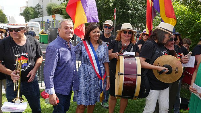 Daniel Pinos, Anne Hidalgo et la fanfare Ventolin