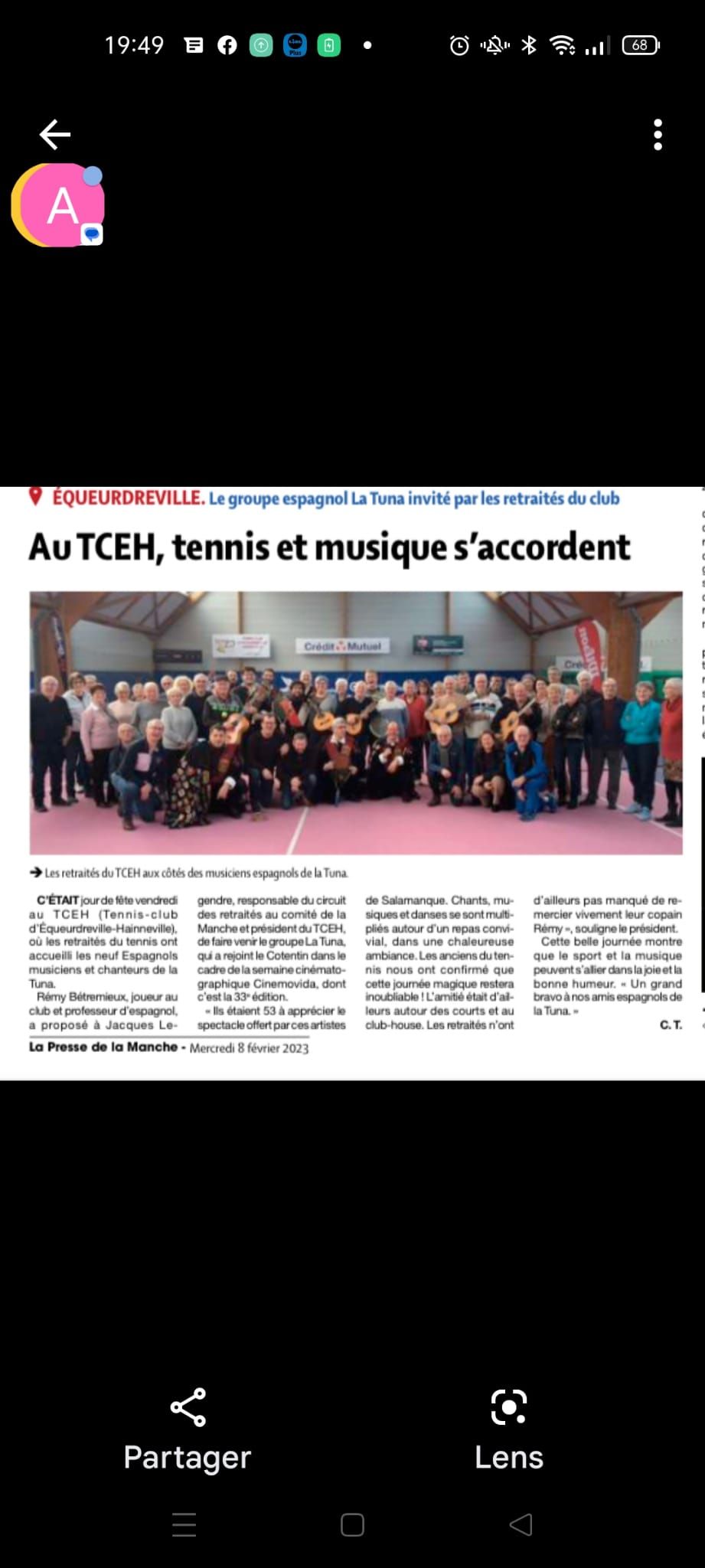 Coupure de journal pour cette manifestation importante dans le Cotentin