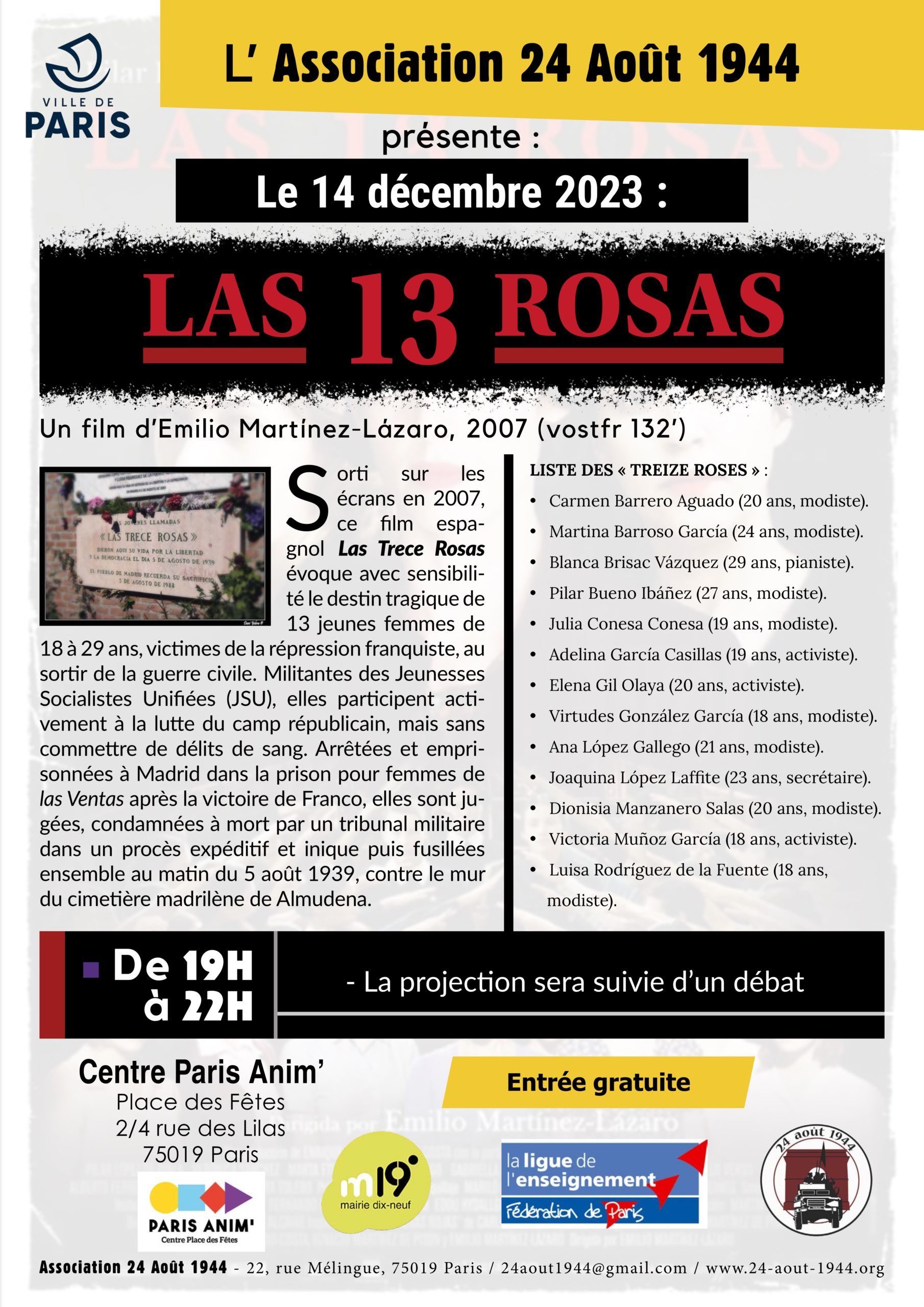 Projection Las Trece Rosas