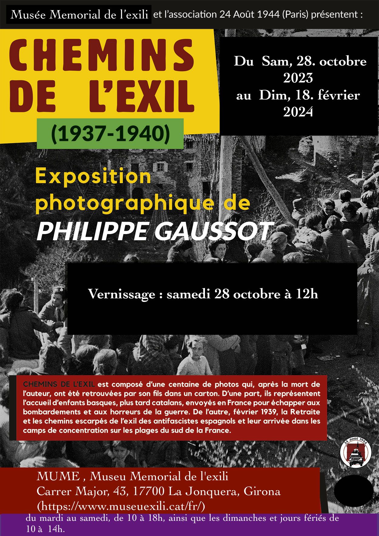 Affiche exposition au MUME (La Jonquera)
