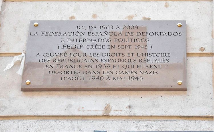 Plaque Local FEDIP 27 rue St Pétersbourg 75008 Paris