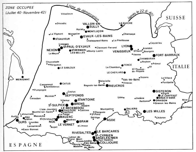 camps du sud de la France