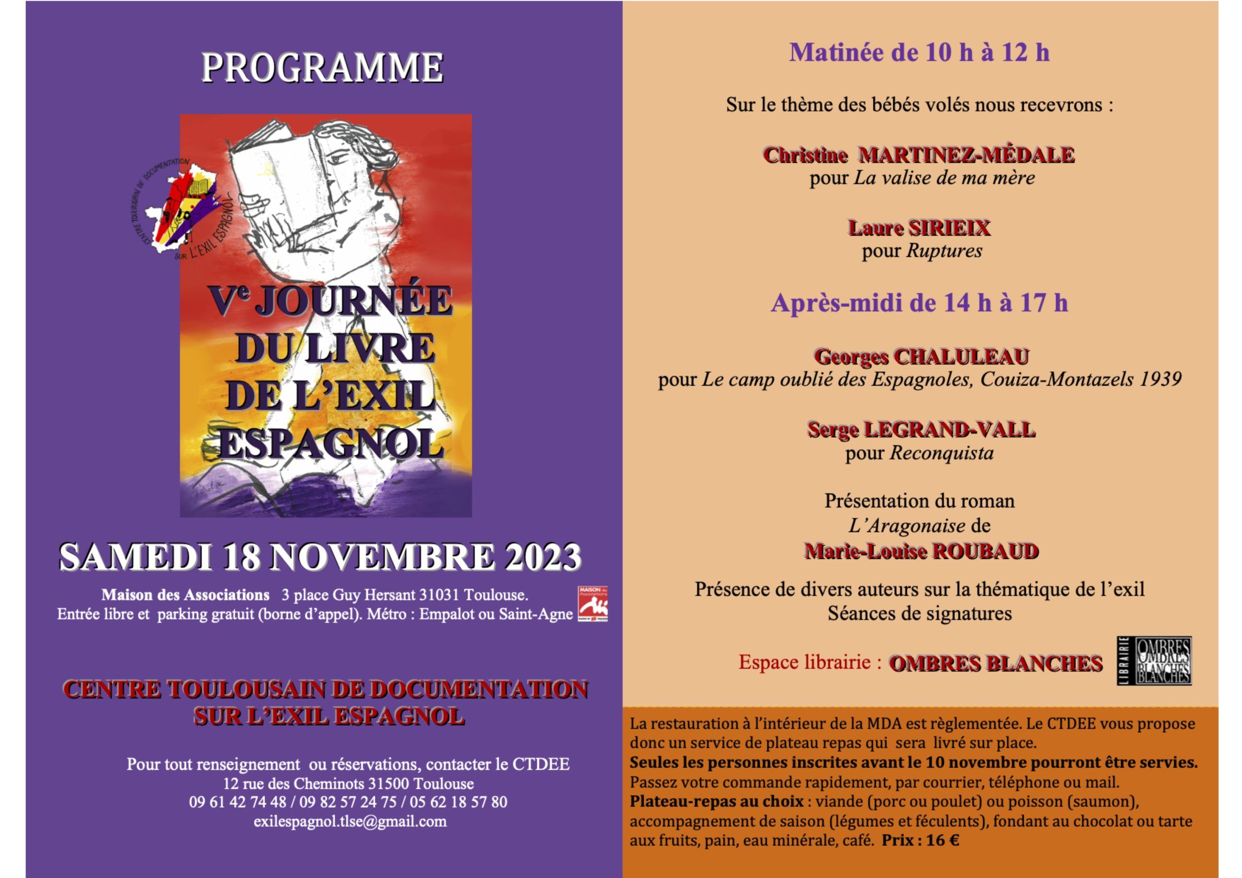 Programme Journée du livre CTDEE