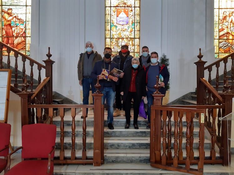 Avec le maire de Barbate de la Frontera / escalier d'honneur