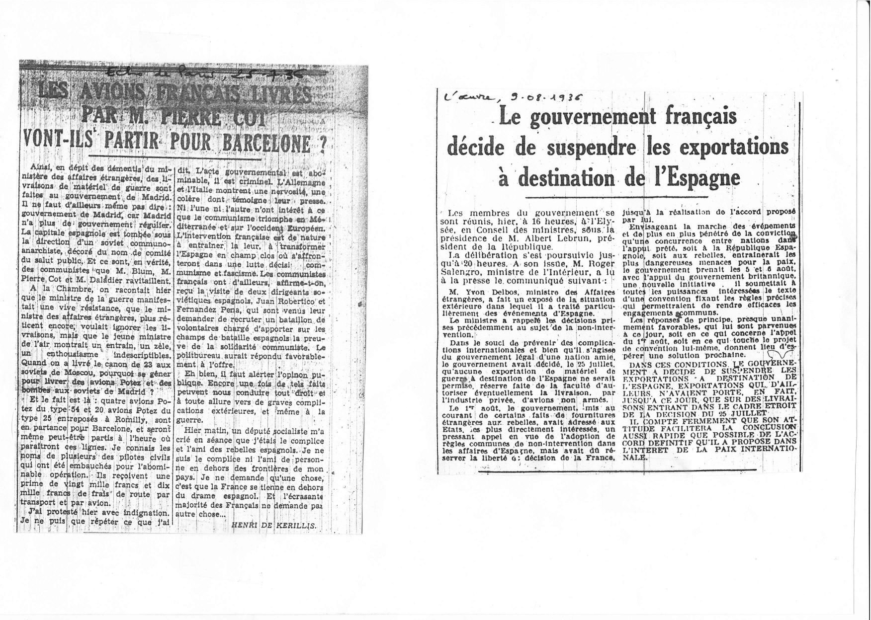 Pas d'armes pour l'espagne