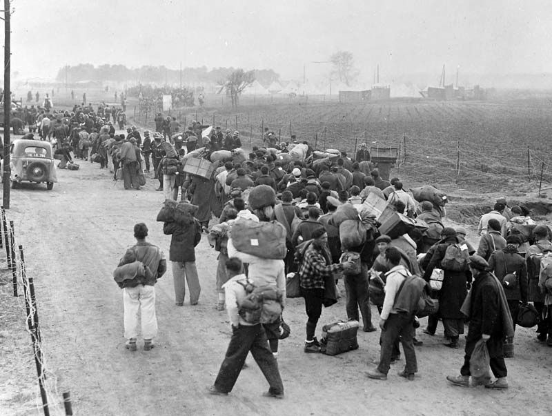 Files vers la frontiere française