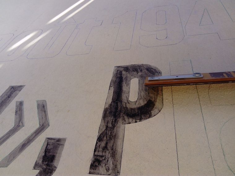 Mesures précises, (mai 2019, techniques sur le mur)