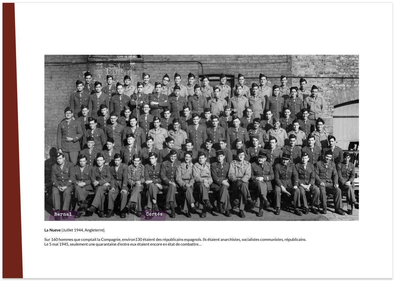 Une partie des hommes de la Nueve en Angleterrre