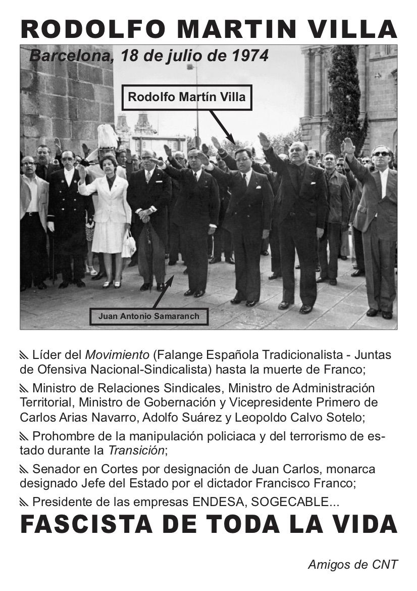 Tract espagnol contre Martin Villa, juin 2014