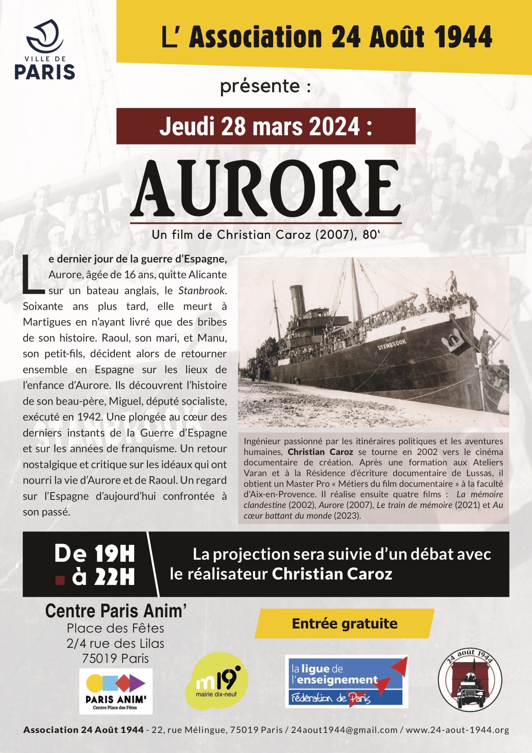 Affiche 28 mars 2024