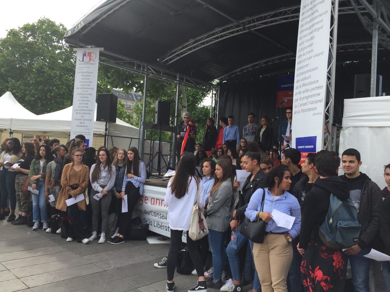 27 05 2019 Journée de la résistance, élèves des 3 lycées de : Maison Alfort, Dourdan, Ermont