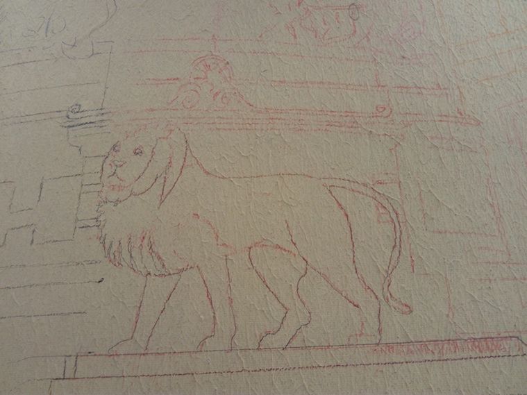 Esquisse du lion de la république, 13 juin