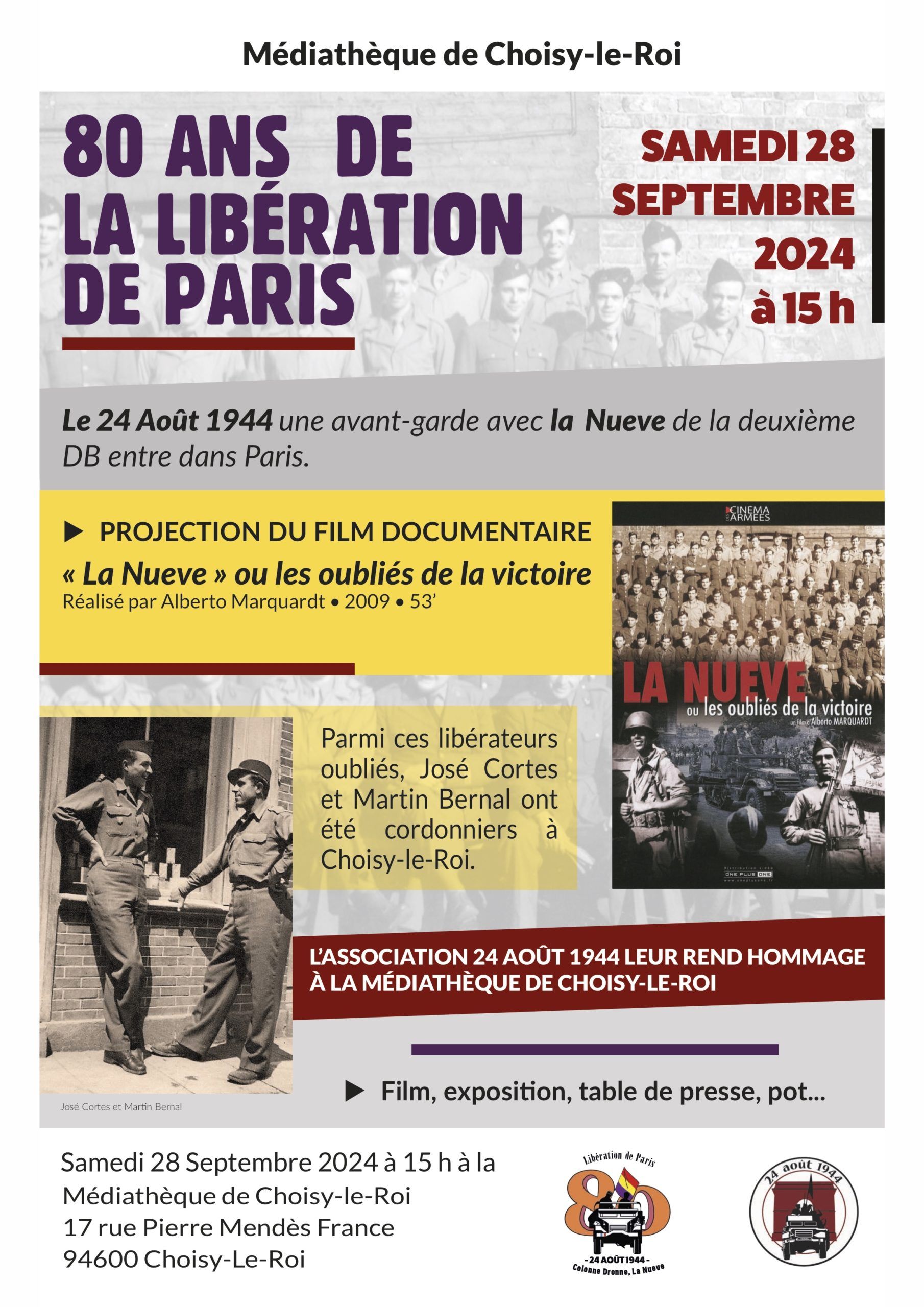 80 ans de la libération La Nueve à Choisy