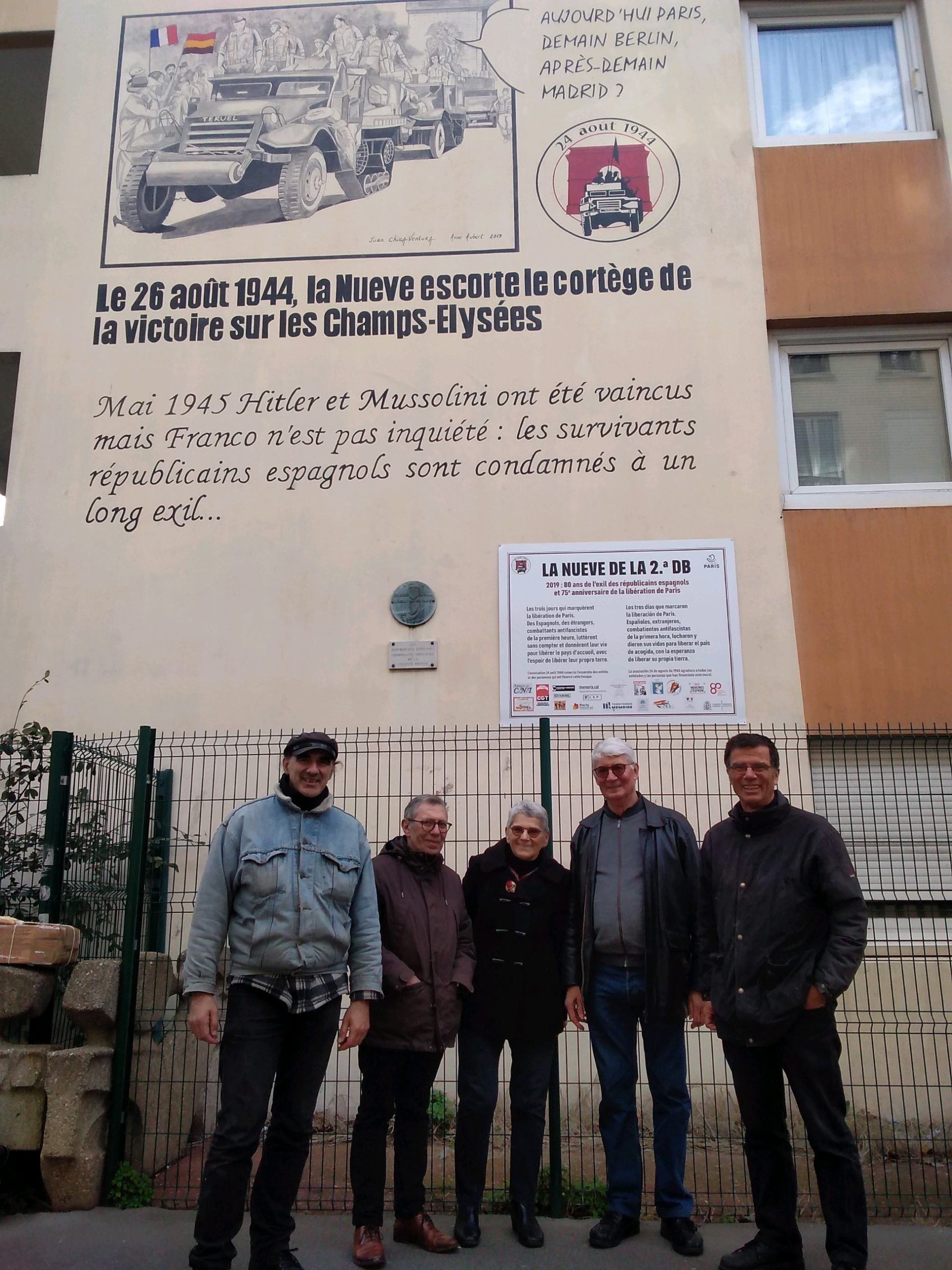 06 03 2020 Pose de la plaque aux 22 logos sous la fresque